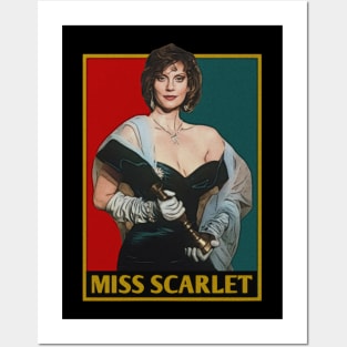 Retro style miss scarlet Posters and Art